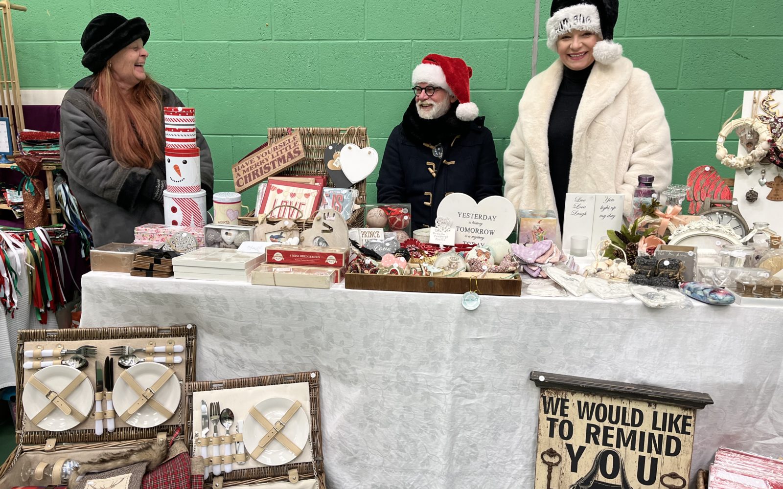 Stallholders at Shrewsbury Prison Christmas Market
