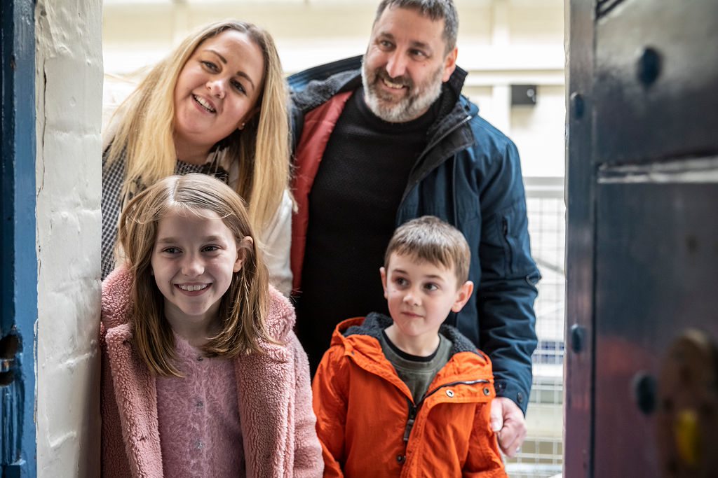 Family visiting Shrewsbury Prison