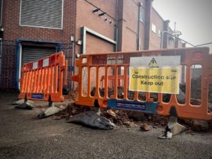 Construction happening at Shrewsbury Prison 