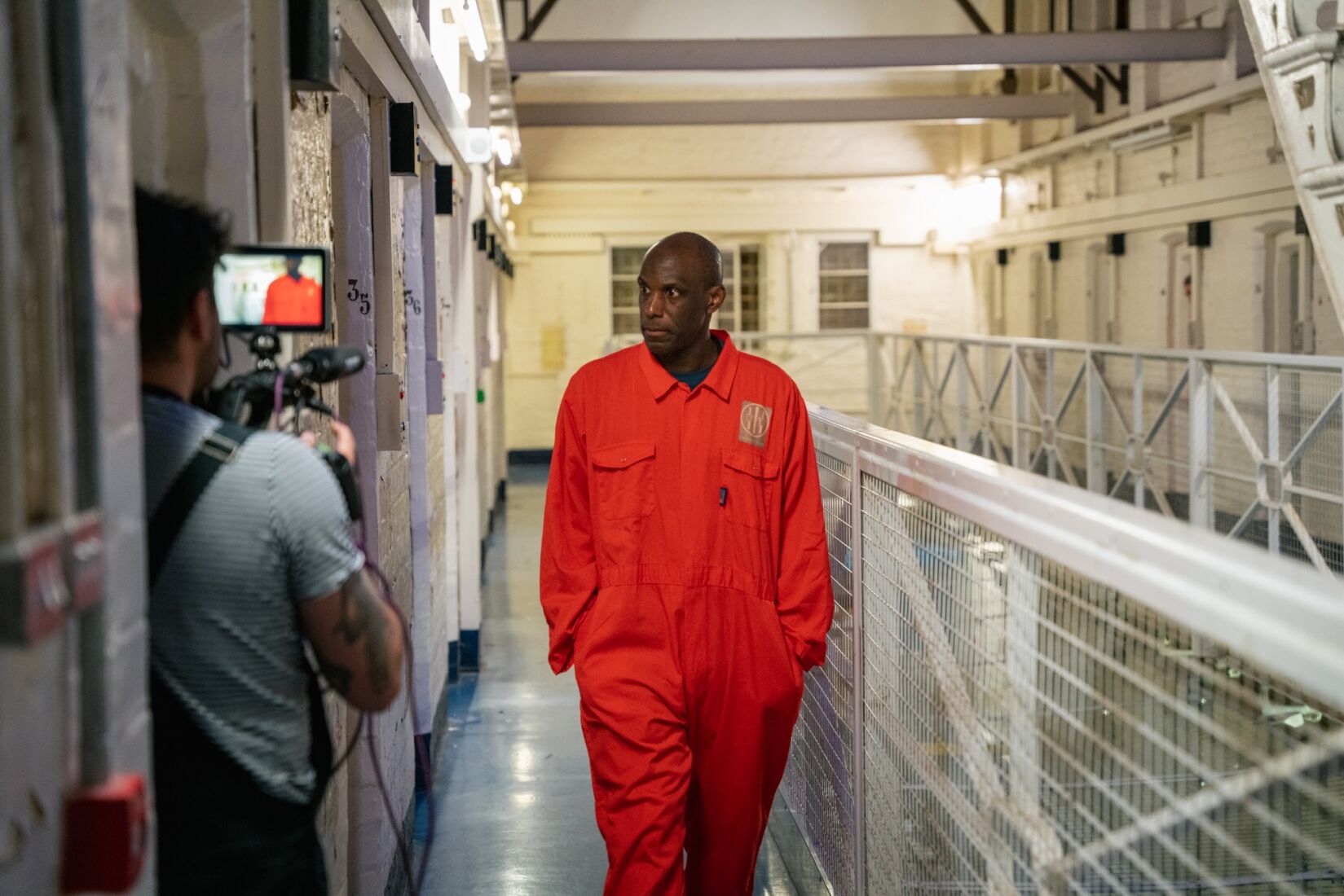 Men's Plus Size Orange Prison Jumpsuit