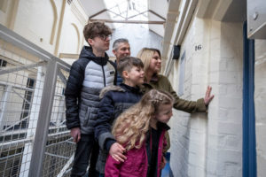 A family visiting Shrewsbury Prison