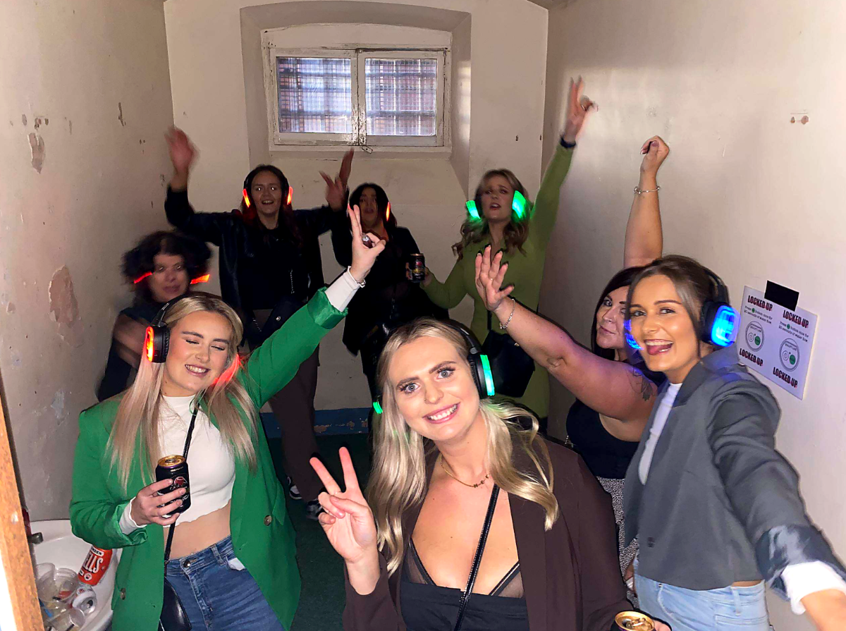 Silent Disco Shrewsbury Prison: A night out behind bars for a students, birthday parties, hen does - upgrade to our VIP package and enjoy your own cell!