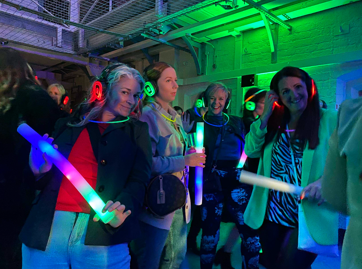 Silent Disco Shrewsbury Prison: A night out behind bars for a group of ladies to enjoy dancing to great music, drinking, and having fun